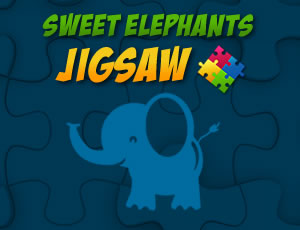 Sweet Elephants Jigsaw Game Image Sweet Elephants Jigsaw Game